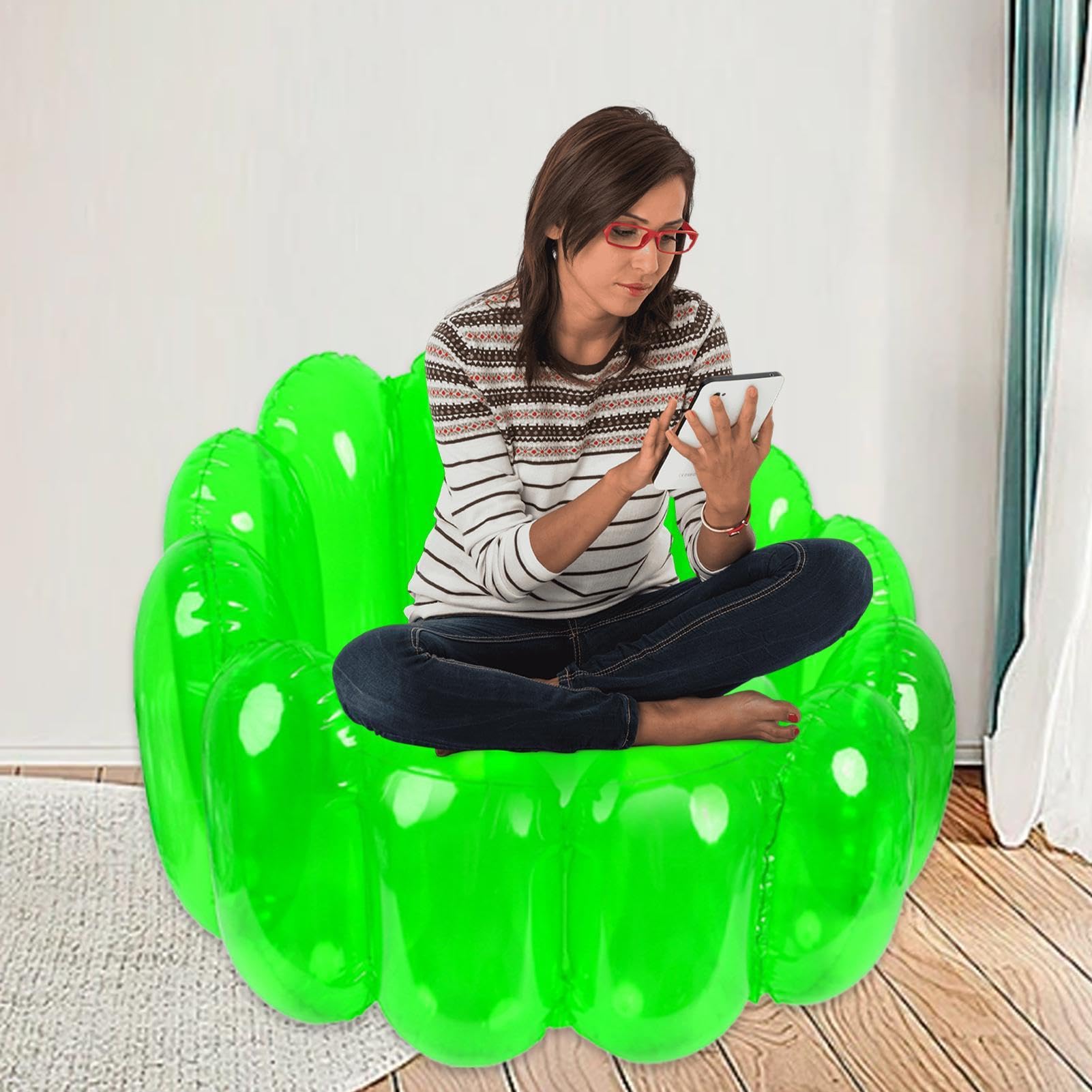 Amazon.co.jp: 透明インフレータブルラウンジチェア クリアPVC